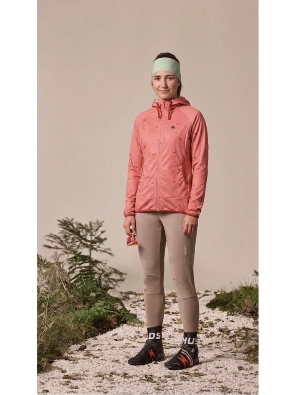 Maloja German Outdoor Performance Drawstring Zip Up Jacket Dragon Fly Dot Size M